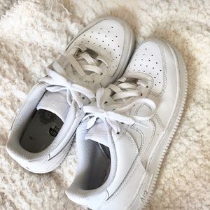 White Nike Air Force 1 Youth